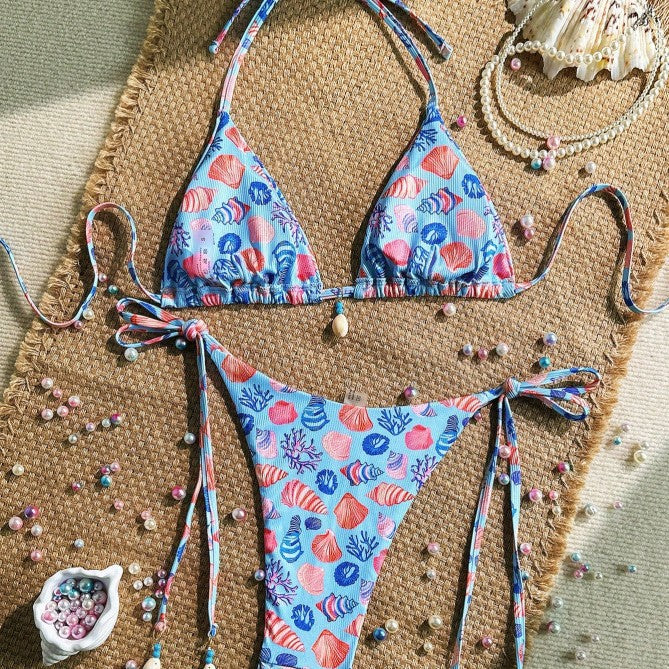 Women Triangle Bikini with maritime shell pattern Mune Fashion 1782221304