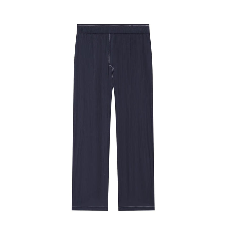 Women's Relax Lounge Pants made of Crêpe Viscose with Wide Leg and Elastic Waist Mune Fashion