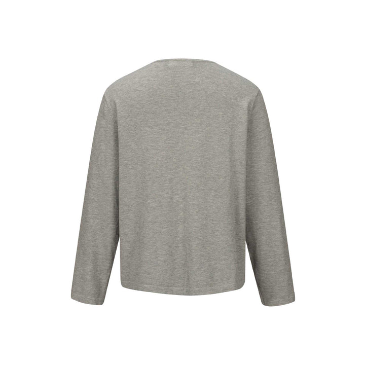 Unisex Minimalist Henley Long Sleeve Shirt made of Thermal Jersey with Button Placket Mune Fashion