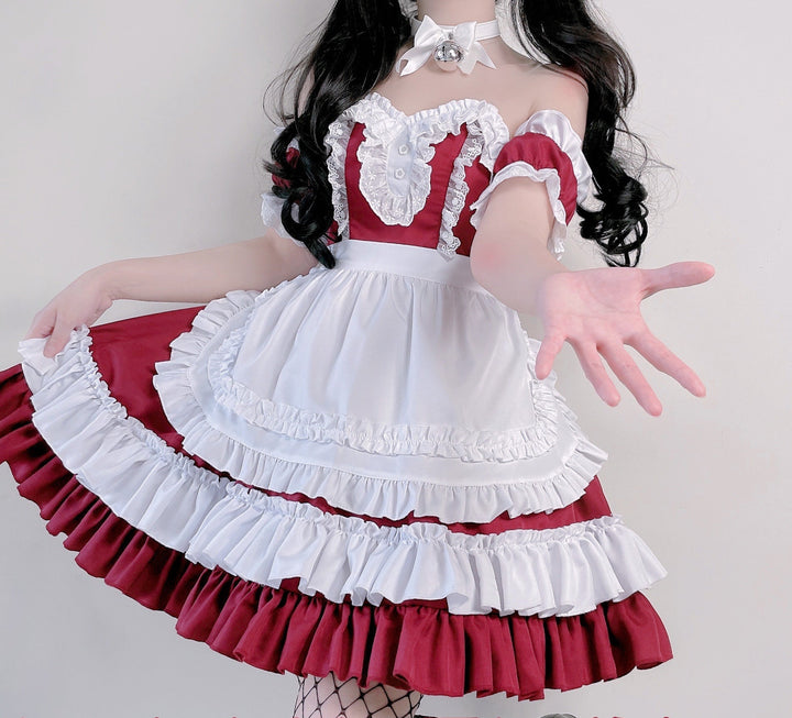 Girl's playful ruffle dress with charming puff sleeves Mune Fashion