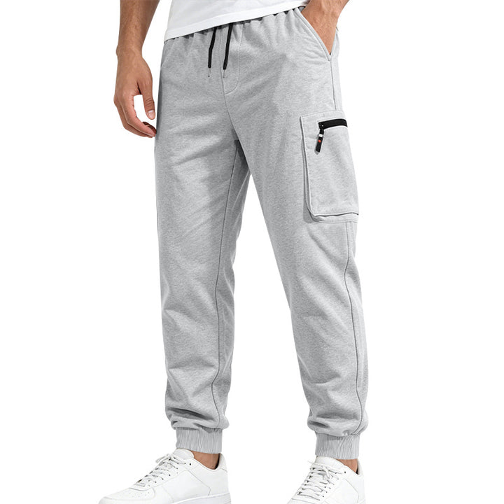 Men's Multifunctional Slim Jogging Pants with Cargo Pocket, Elastic Drawstring and Ribbed Cuffs Mune Fashion