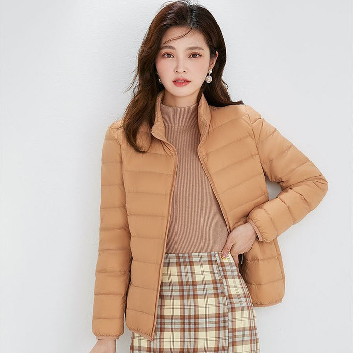 Women's Ultra-light Quilted Hooded Jacket with Ultra-flat Thermal Wadding Mune Fashion