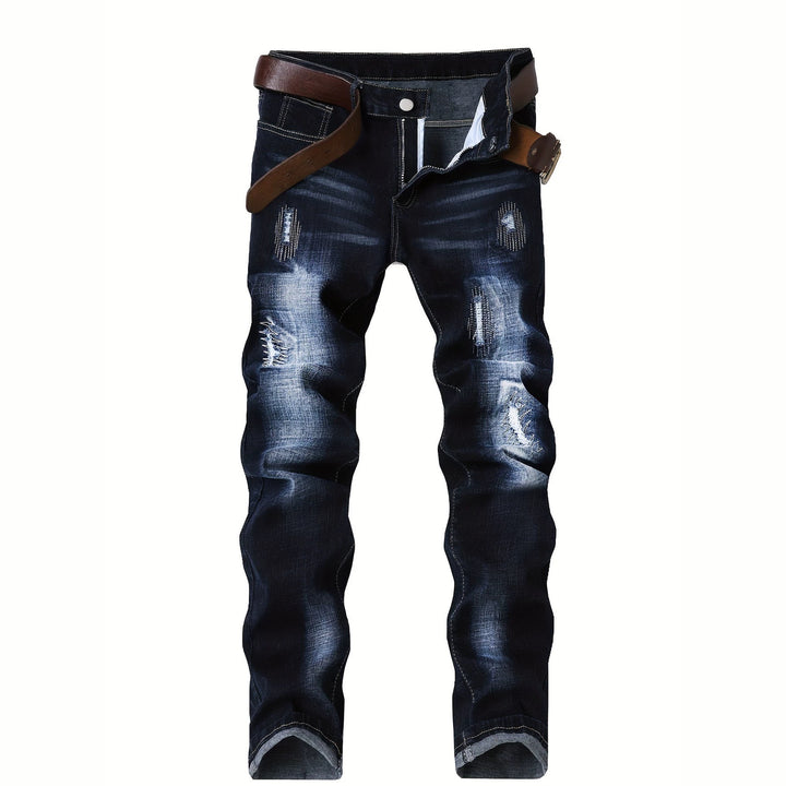 Men's Elegant Slim-Fit Jeans with Trendy Washing Effects Mune Fashion