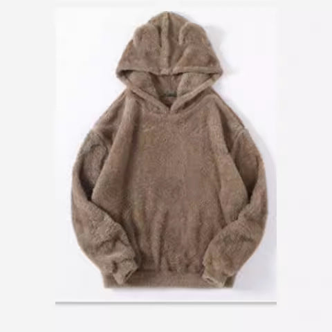 Ladies teddy hoodie with ears, elastic waistband and extra soft plush Mune Fashion