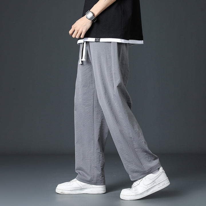 Men's Airy Casual Pants with Elastic Waistband 1788279634