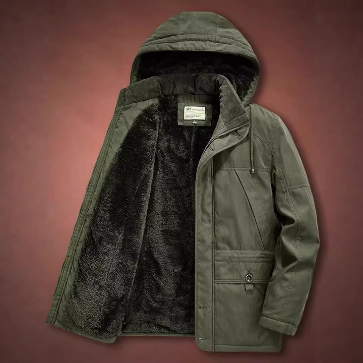 Men's winter parka with teddy fleece lining and hood Mune Fashion