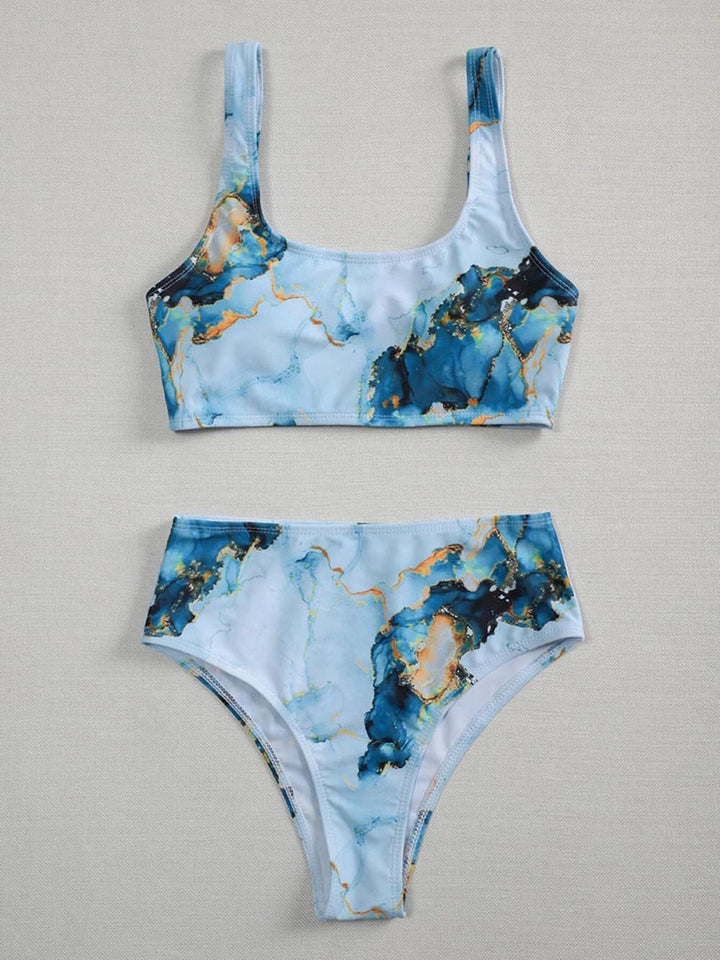Women's Asymmetrical Bikini Set with Knotted Top Mune Fashion