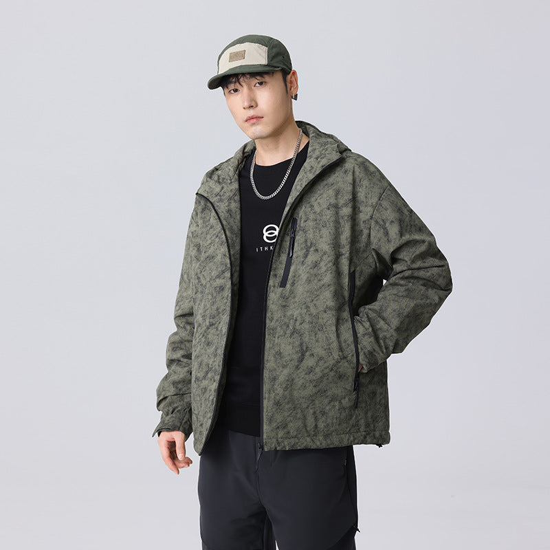 Men's technical waterproof hooded jacket with welded seams and chest zip pocket Mune Fashion