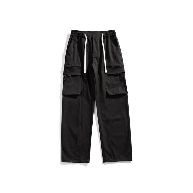 Herren Cargohose im Relaxed-Fit mit elastischem Tunnelzugbund und multifunktionalen Klapp- sowie Reißverschlusstaschen Mune Fashion
