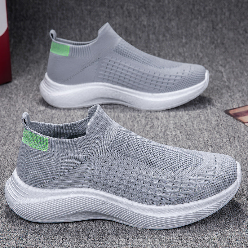 Men's seamless knit slip-on shoe with ergonomic midsole and heel tab Mune Fashion