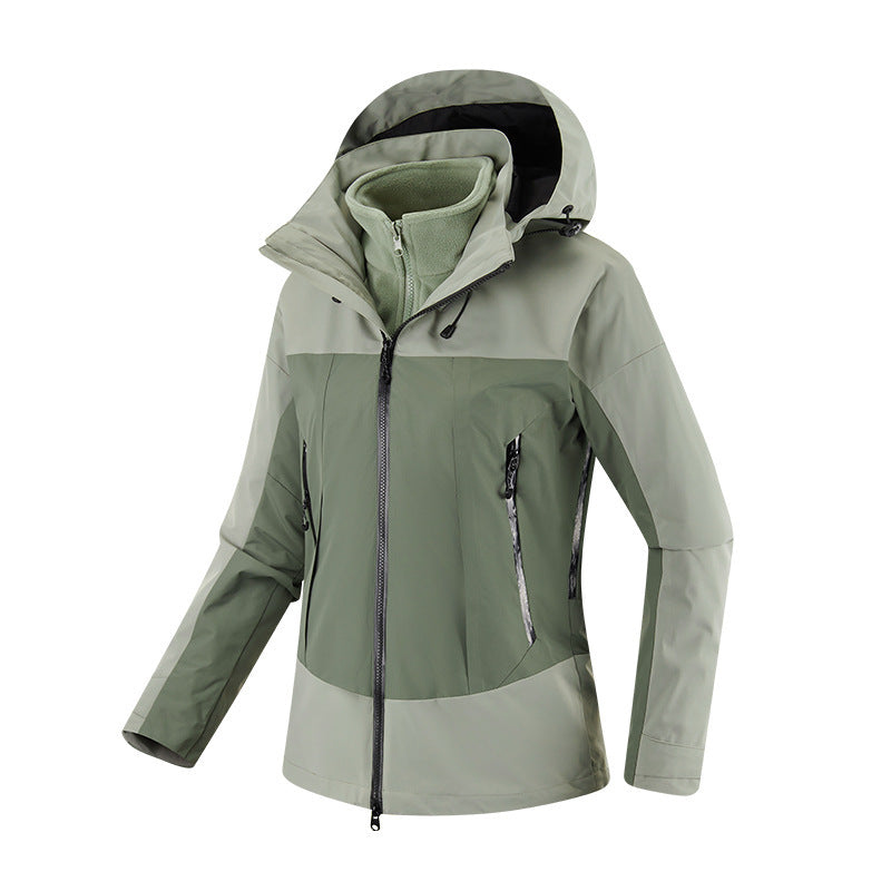Women's Weatherproof Urban Trekking Jacket with Thermal Fleece Lining and Welded Zippers Mune Fashion