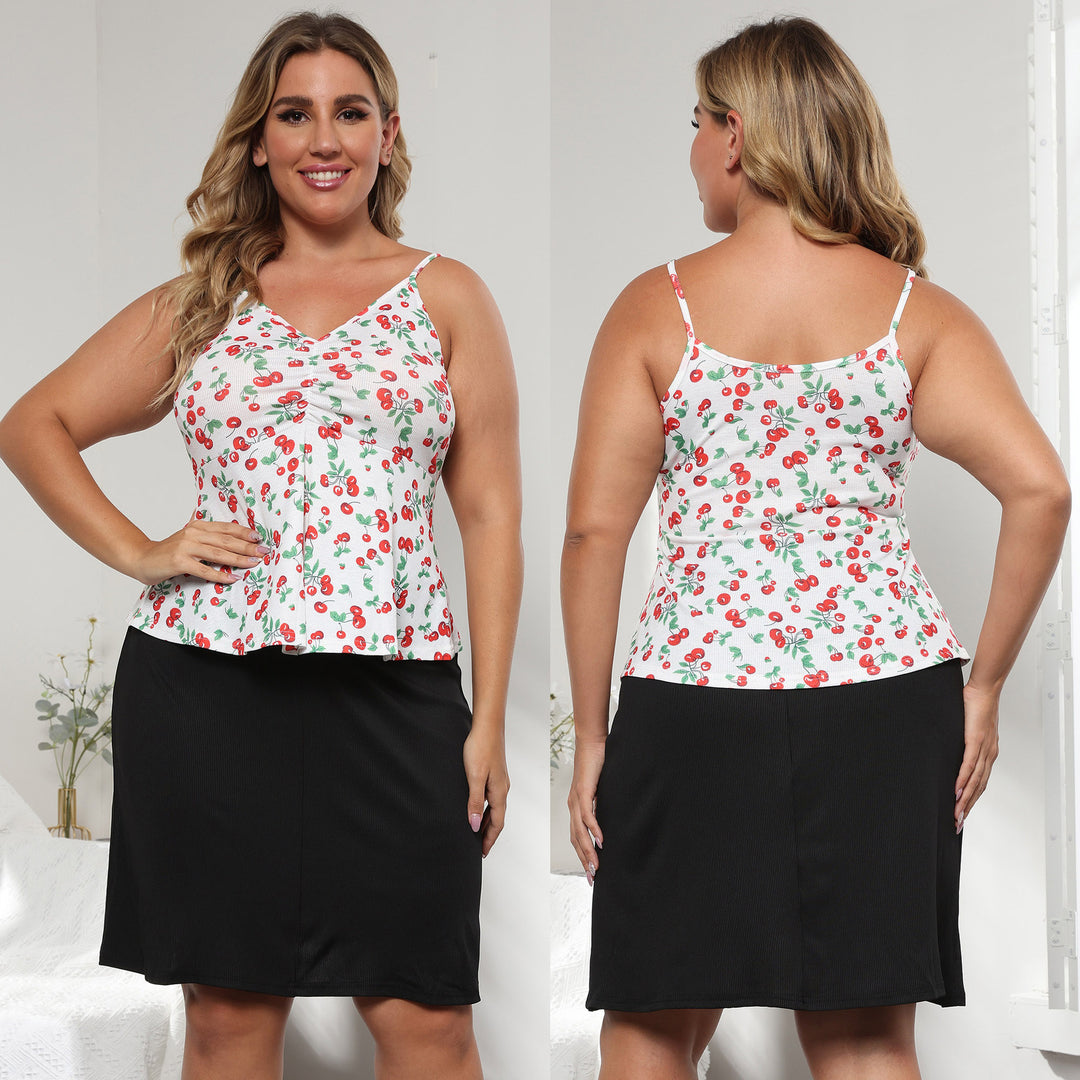 Ladies airy top with floral design Mune Fashion