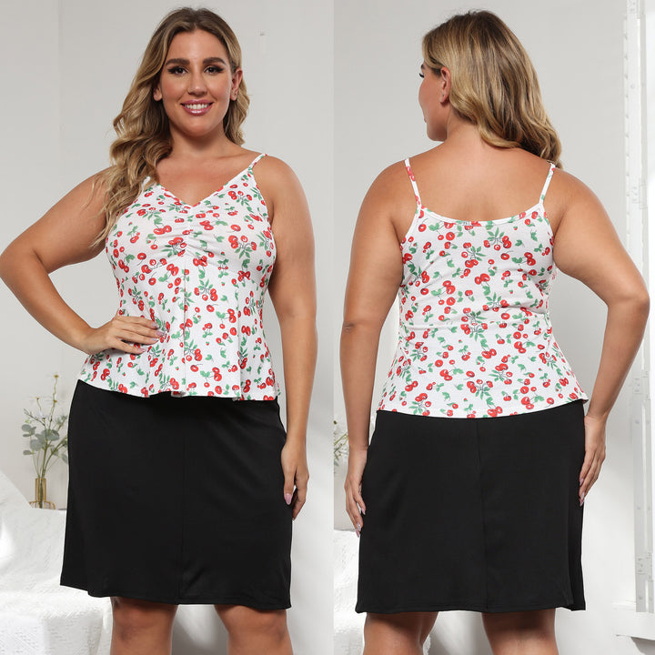 Ladies airy top with floral design Mune Fashion