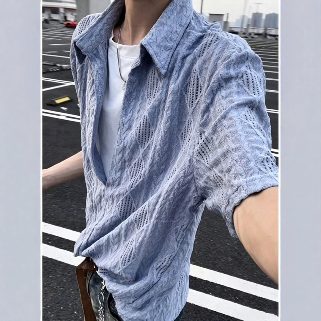 Men's Stylish Short Sleeve Shirt Mune Fashion