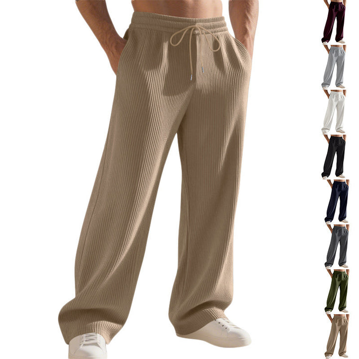Men's Relaxed-Fit Knit Jogging Pants with Fine Rib Structure Mune Fashion