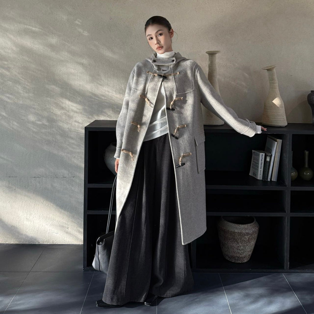 Women's wool duffle coat with toggle closures and oversized fit Mune Fashion
