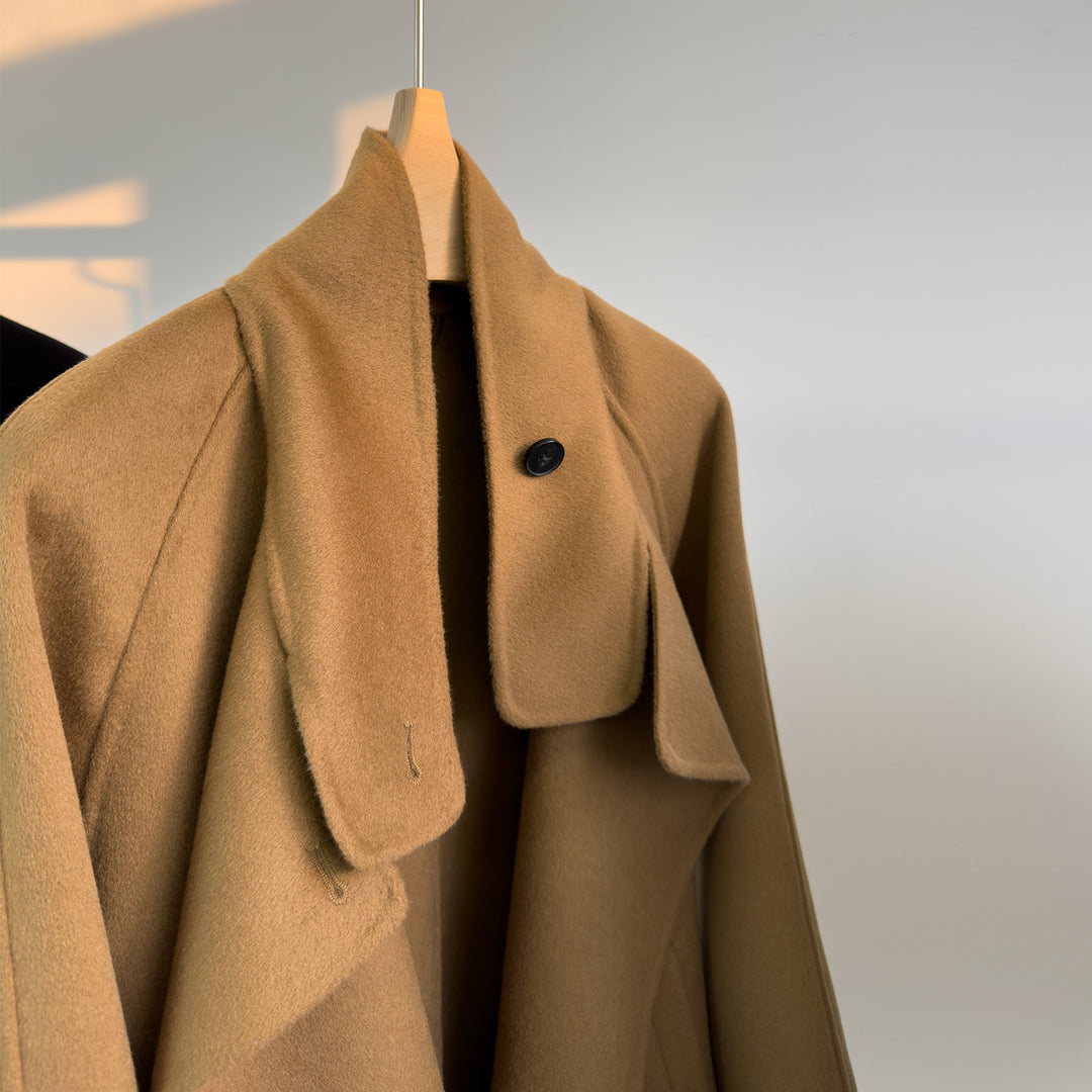 Women luxurious wool blend coat Mune Fashion