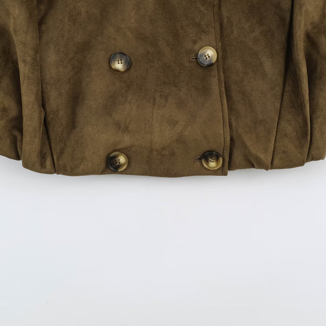 Women’s short jacket in sailor and military mix with high stand-up collar, epaulettes and fitted drawstring Mune Fashion