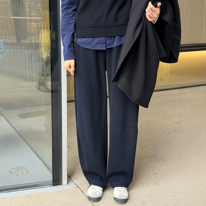 Women's Wide Cut Suit Pants Mune Fashion