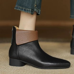 Women's Elegant Ankle Boots with Flexible Collar Mune Fashion