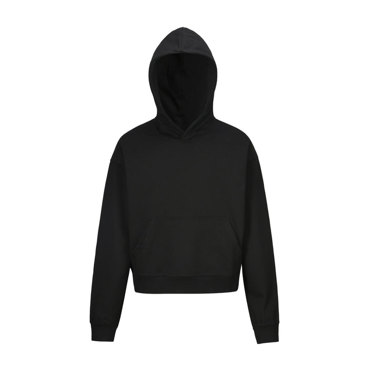 Women's cropped boxy hoodie with kangaroo pocket and ribbed comfort waistband Mune Fashion