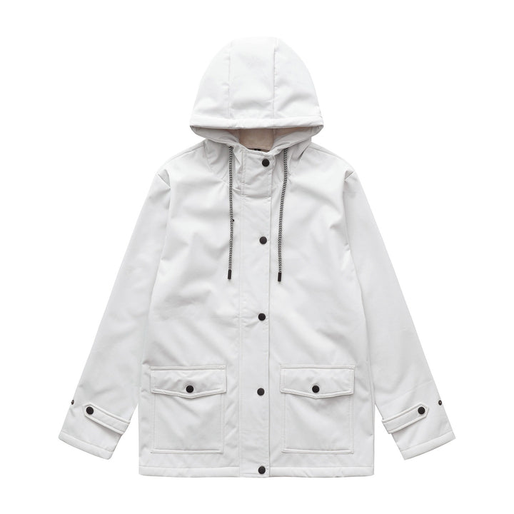 Women's water-repellent parka with hood, fleece-lined interior and large flap pockets Mune Fashion