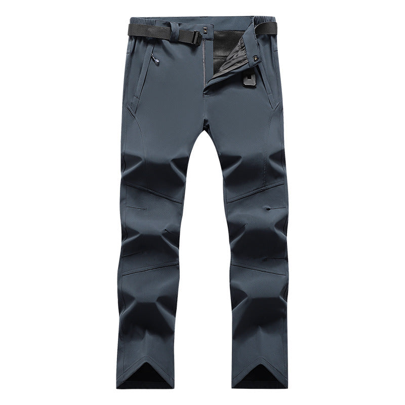 Men's softshell functional pants with knee pre-shaping, adjustable waistband, and integrated belt loop Mune Fashion