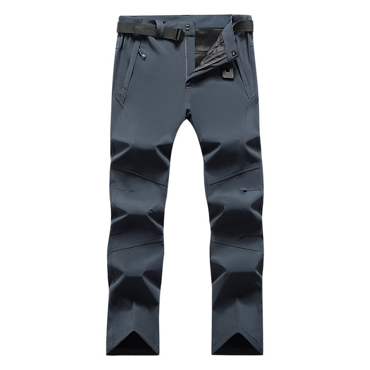 Men's softshell functional pants with knee pre-shaping, adjustable waistband, and integrated belt loop Mune Fashion