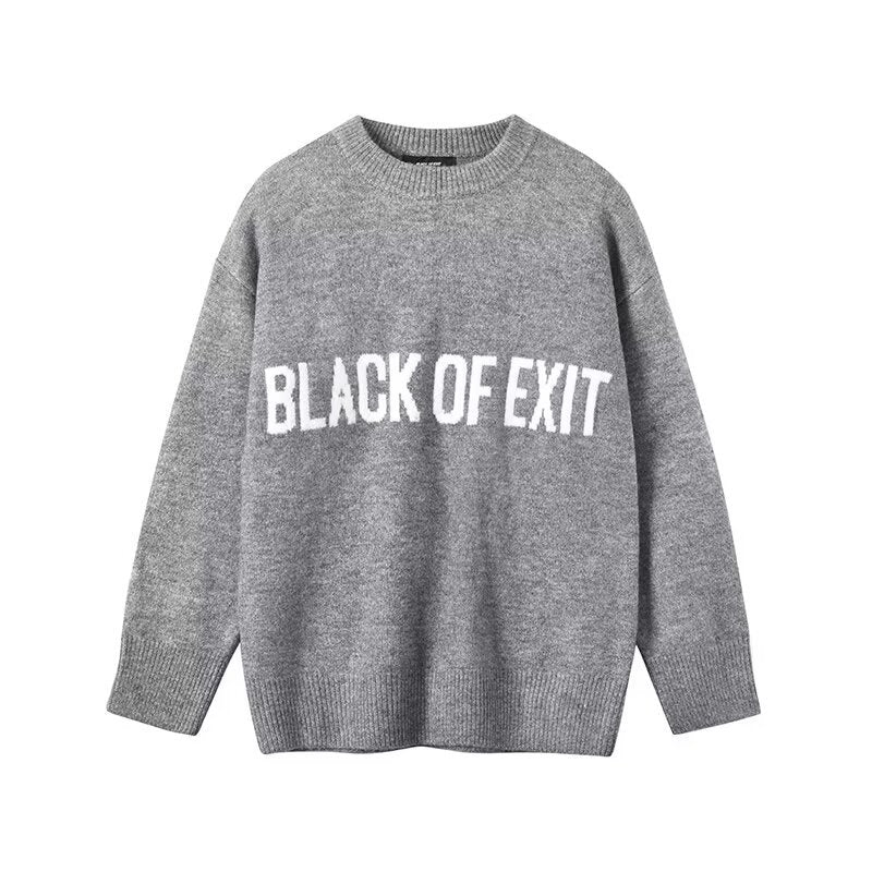 Women's Casual Oversized Sweater with Creative Print Mune Fashion