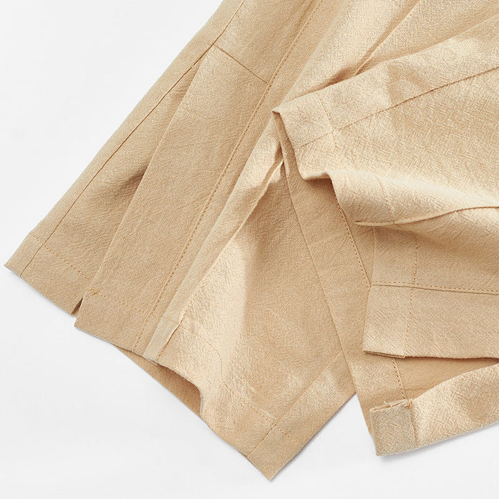 Men's Relaxed-Fit Casual Pants with Side Decorative Button Plackets, Elastic Waistband and Drawstring Mune Fashion