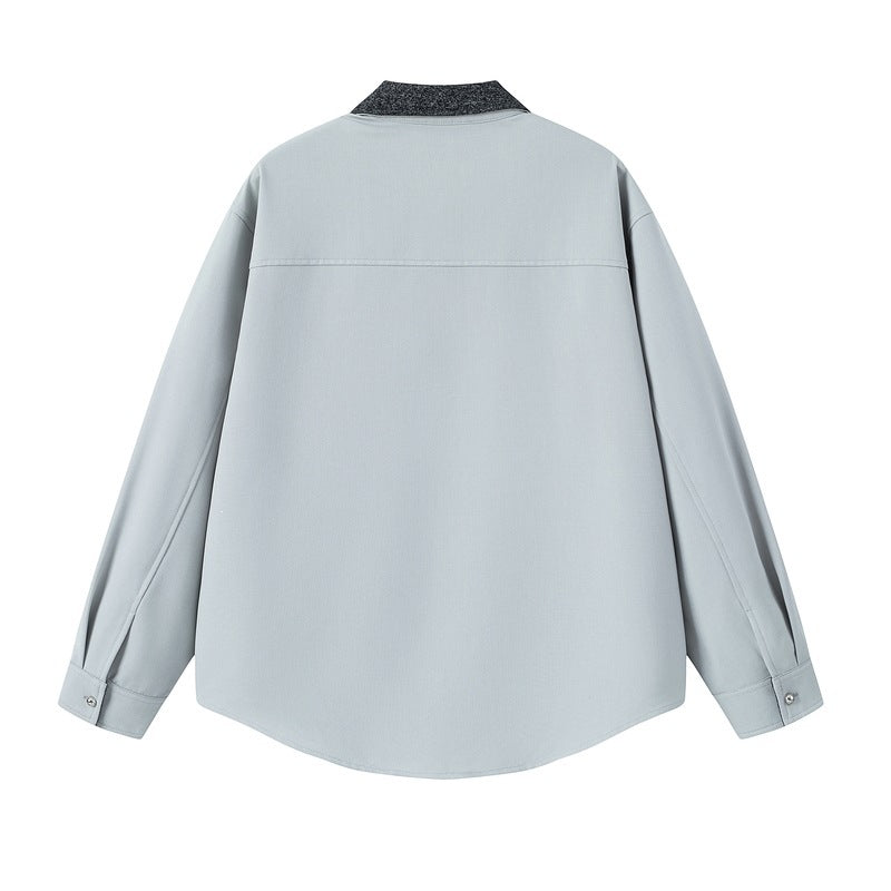 Women's Elegant Blouse with Stand Collar Mune Fashion