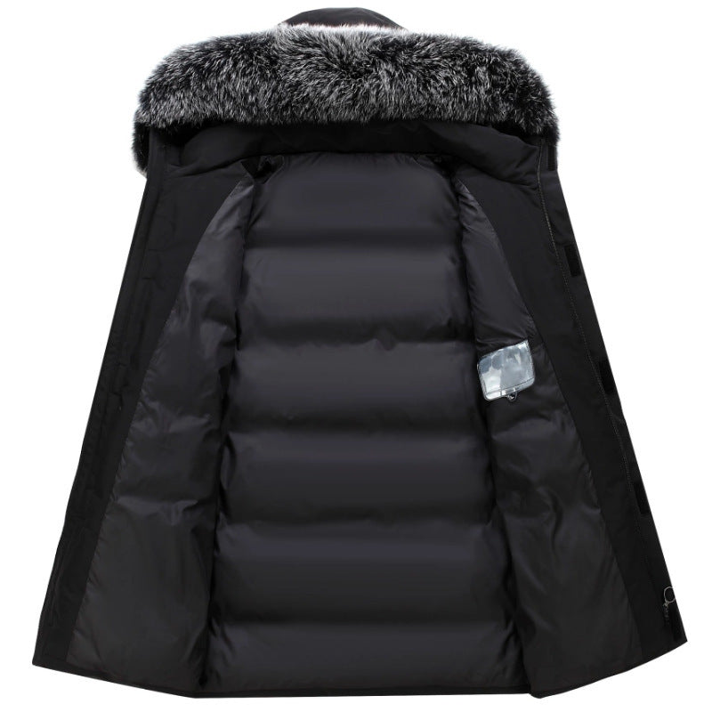 Women's Winter Parka with Removable Hood and Cozy Faux Fur Mune