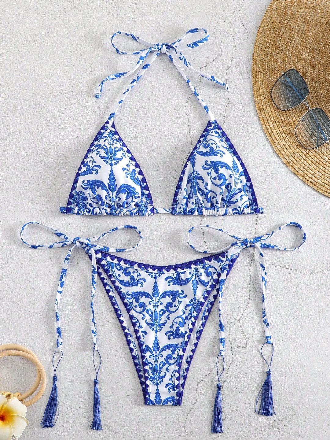 Ladies bikini bottom with elegant tassel details Mune Fashion