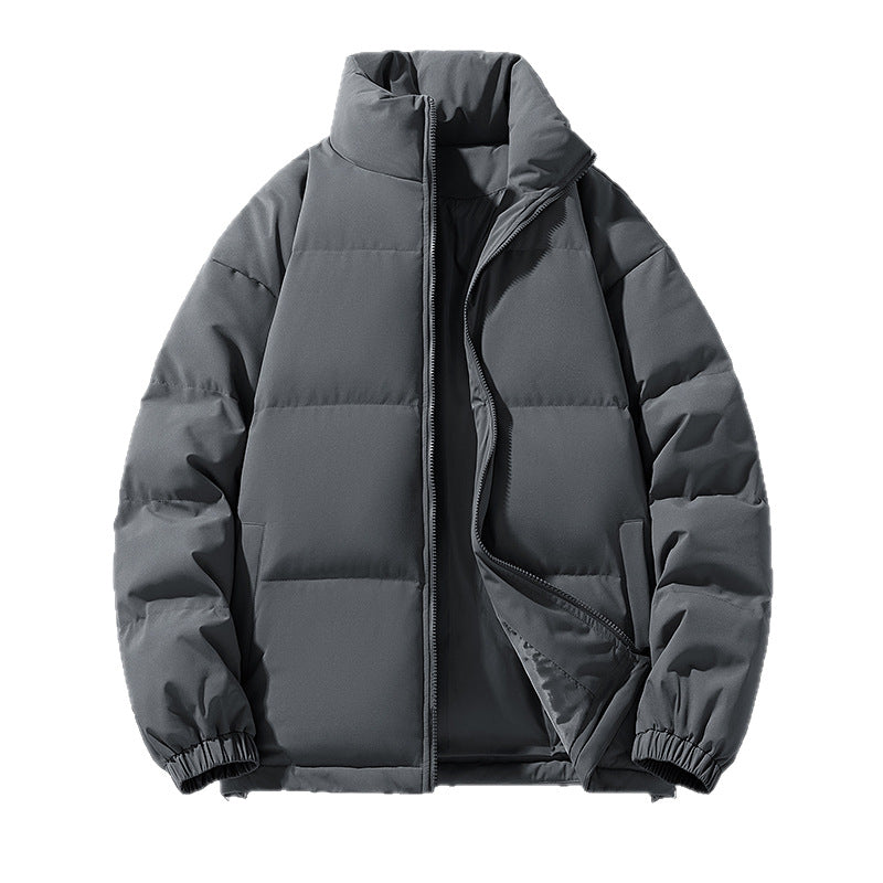 Men's Padded Puffer Jacket with High Stand Collar, Windproof Outer Layer and Adjustable Drawstring Hem Mune Fashion