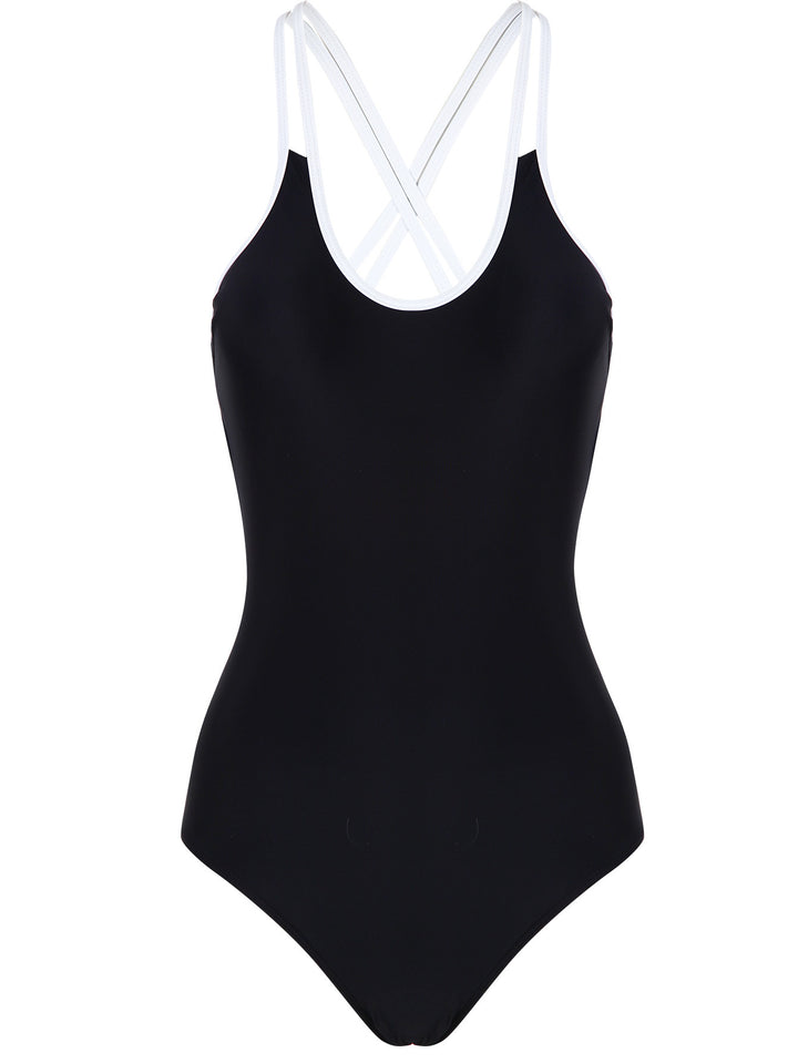 Women's One-Piece Swimsuit with Trendy Cross-Strap Design Mune Fashion