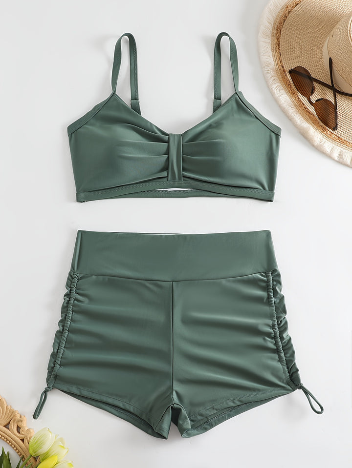 Women's Sporty Bikini Set with Innovative Ruffle Design Mune Fashion
