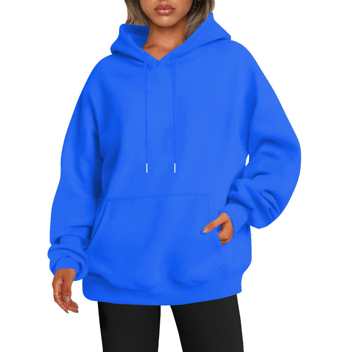 Women's oversized hoodie with extended back, fleecy interior, and kangaroo pocket Mune Fashion