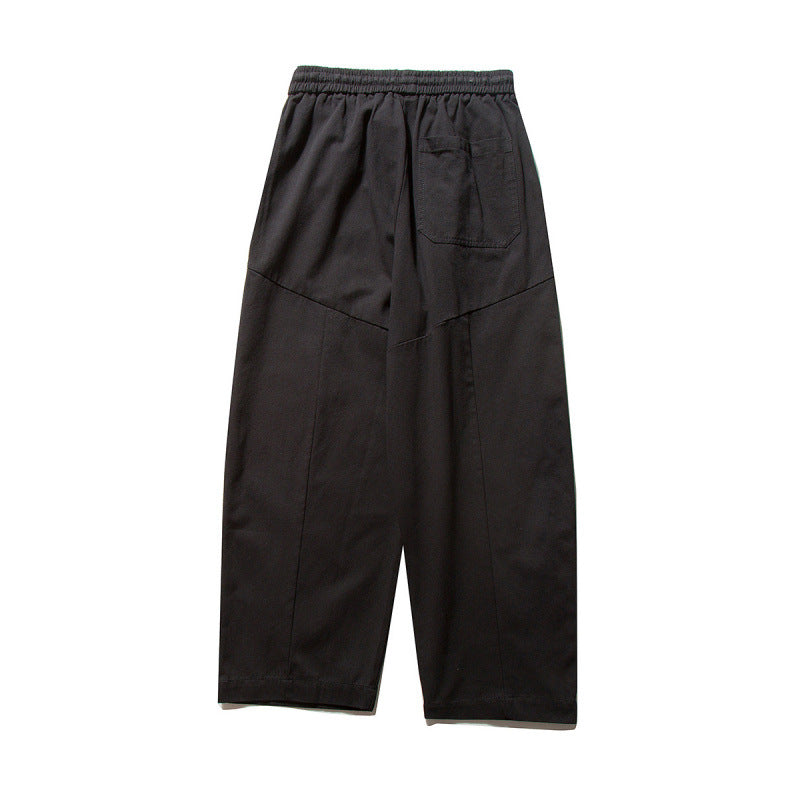 Unisex Wide Culotte Pants with Elastic Waistband and Drawstring Mune Fashion