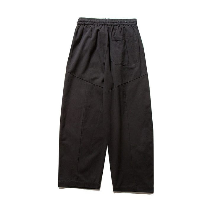 Unisex Wide Culotte Pants with Elastic Waistband and Drawstring Mune Fashion
