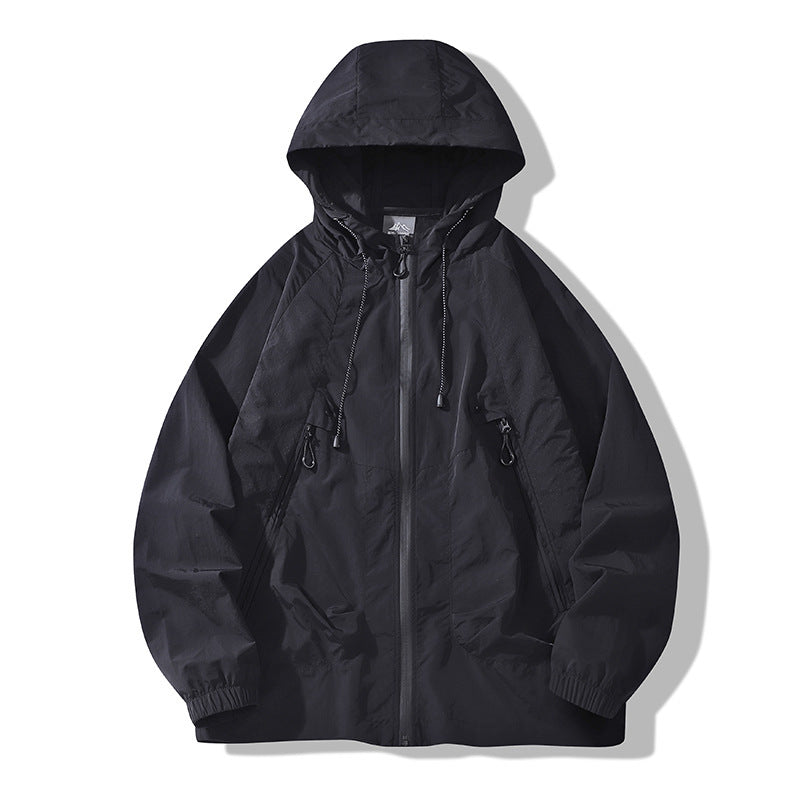 Unisex Lightweight Rain Jacket with Adjustable Hood Mune Fashion