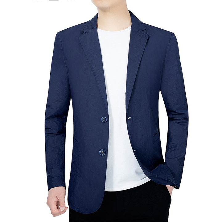 Men's lightweight unstructured city blazer made of breathable functional fabric with patch pockets Mune Fashion