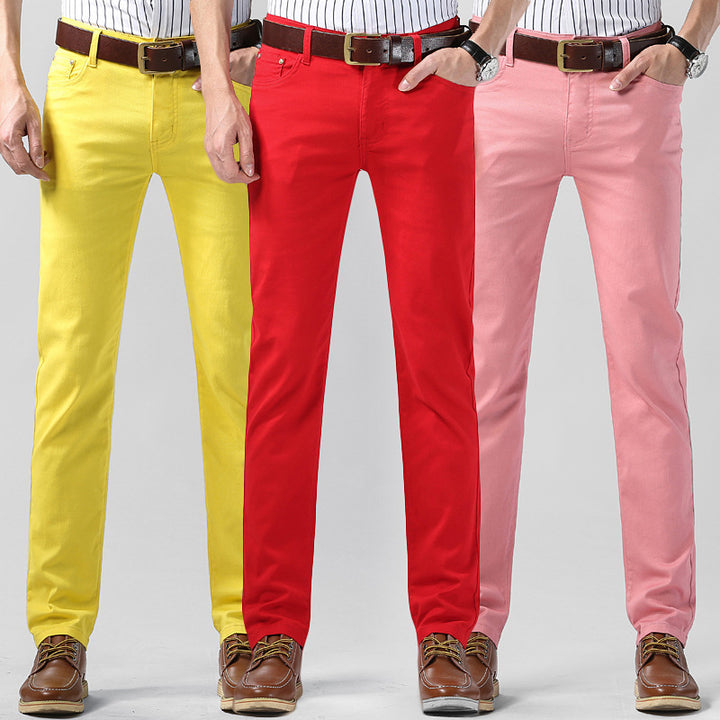 Men's Slim Fit Casual Pants Elastic