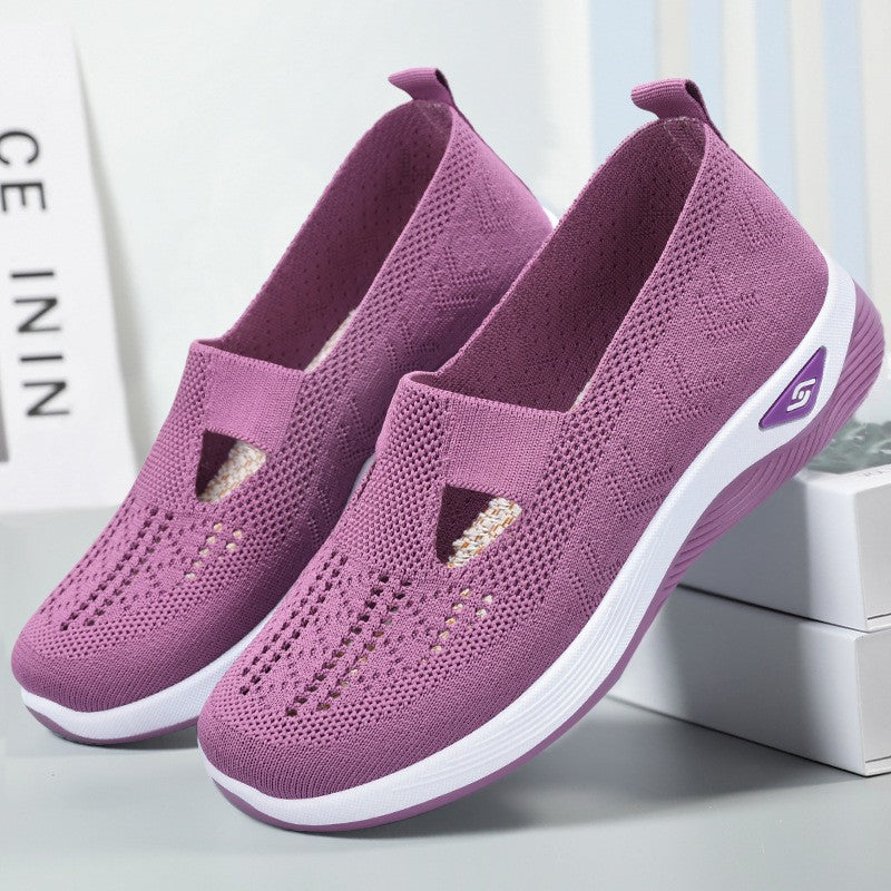 Women Breathable Slip-On Sneakers with Elastic Design Mune Fashion