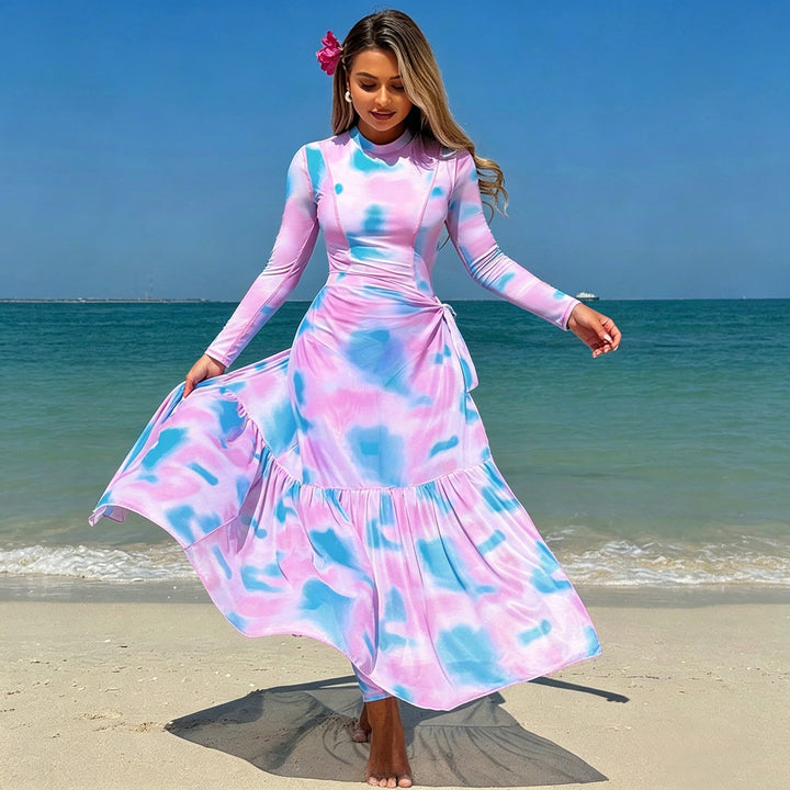Women Long Sleeved Maxi Dress Mune Fashion