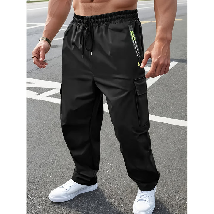 Men's Practical Cargo Pants with Adjustable Elastic Waistband Mune Fashion