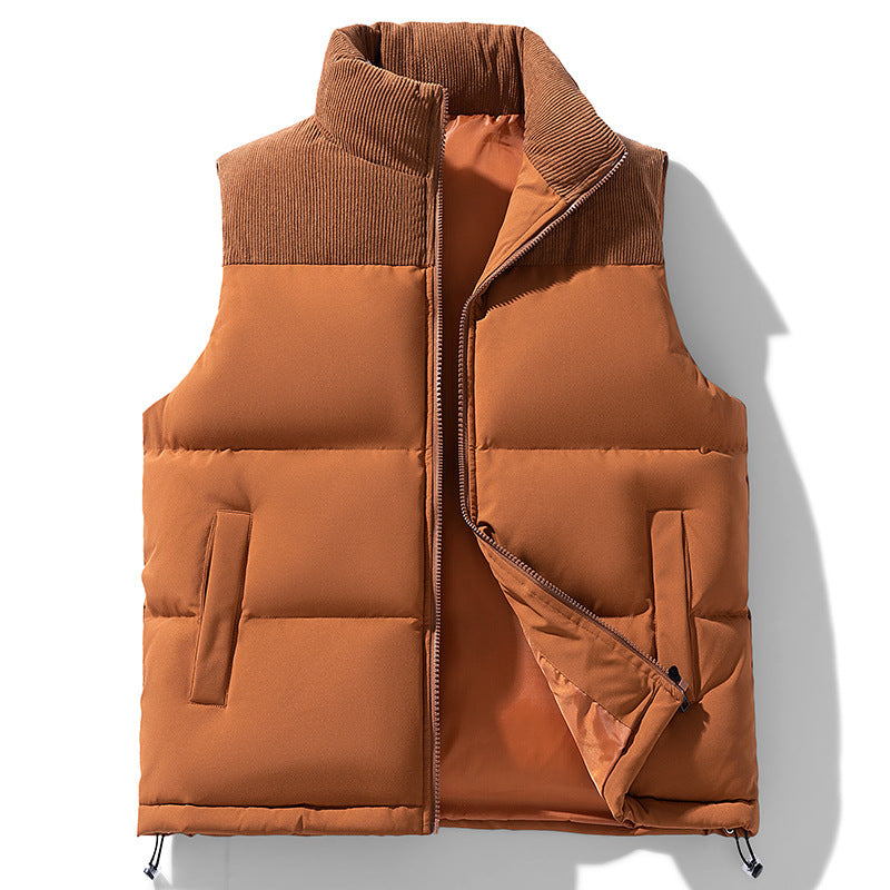 Women's Stylish Padded Vest with High Collar Mune Fashion