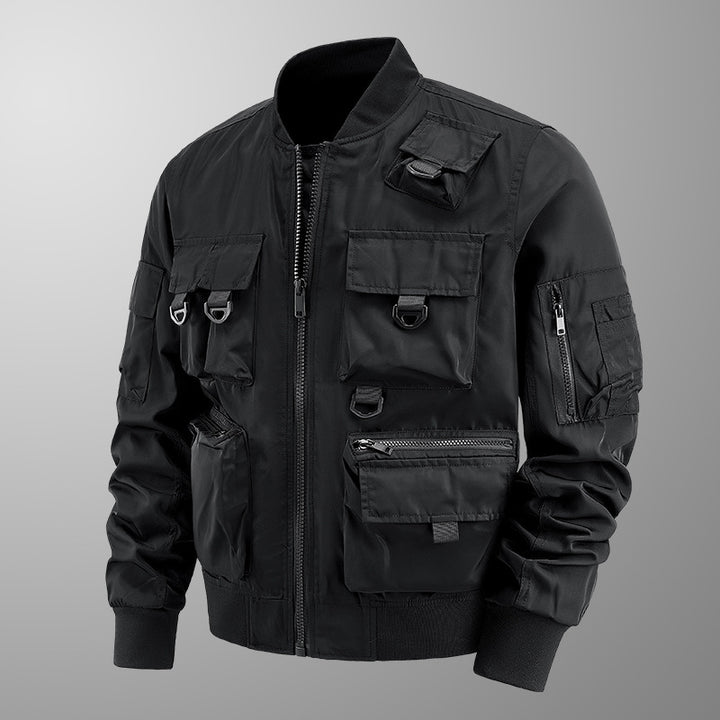 Men's Tactical Multi-Pocket Bomber Jacket with Utility Pockets Mune Fashion