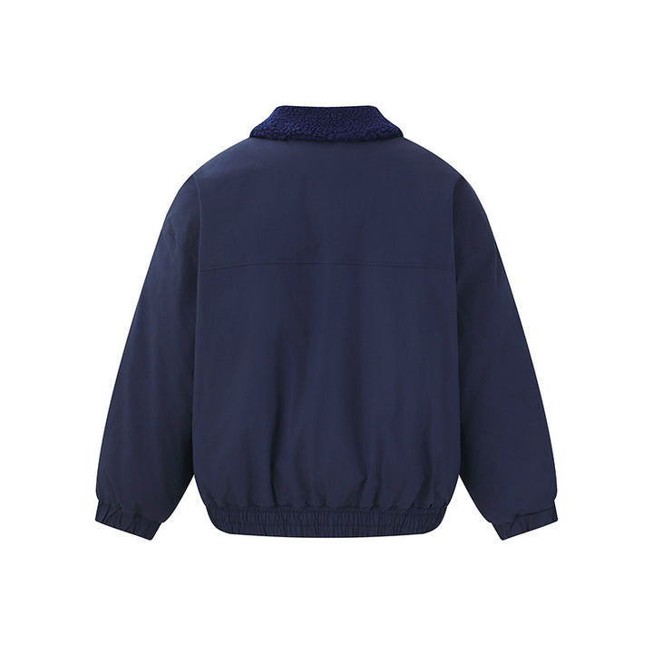 Men's Windproof Boxy Bomber in Workwear Style with Teddy Collar Mune Fashion