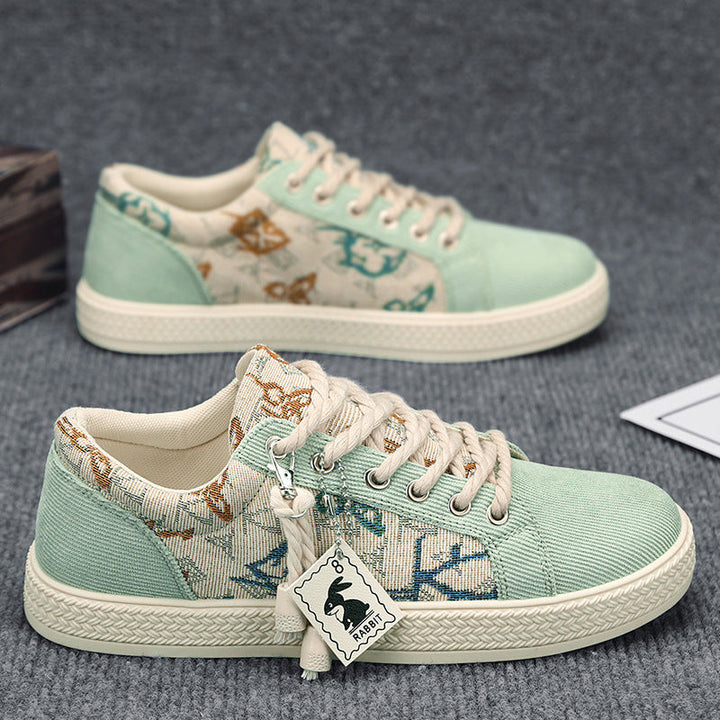 Women's Fashion Sneakers with Unique Textile Design Mune Fashion