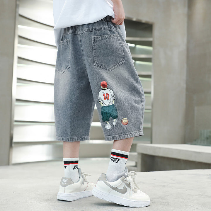 Unisex casual denim shorts with creative applications Mune Fashion